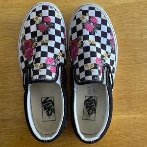 Vans Botanical Checkerboard Skate classic slip-on shoes